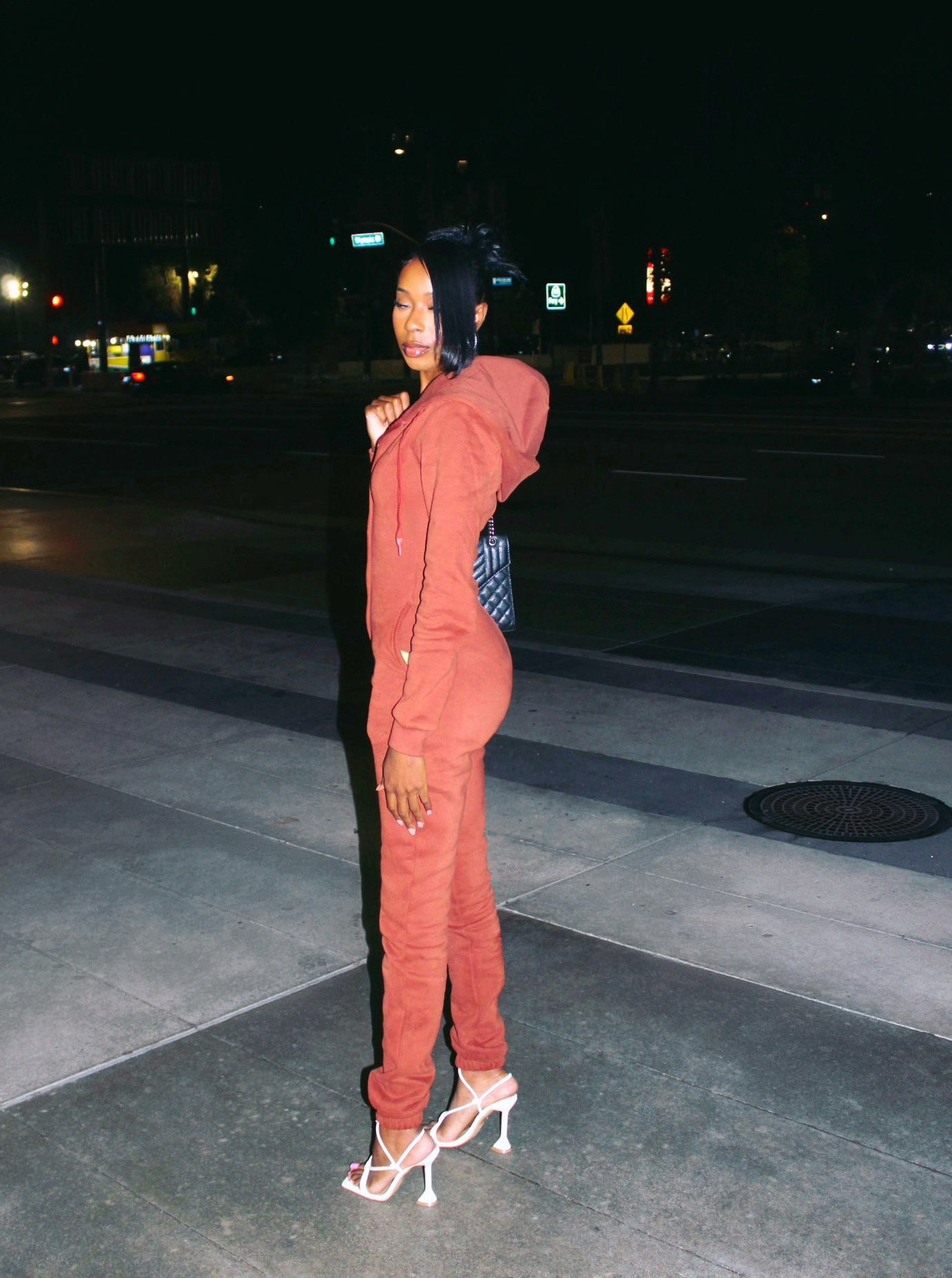 FALL BROWN COZY JUMPSUIT